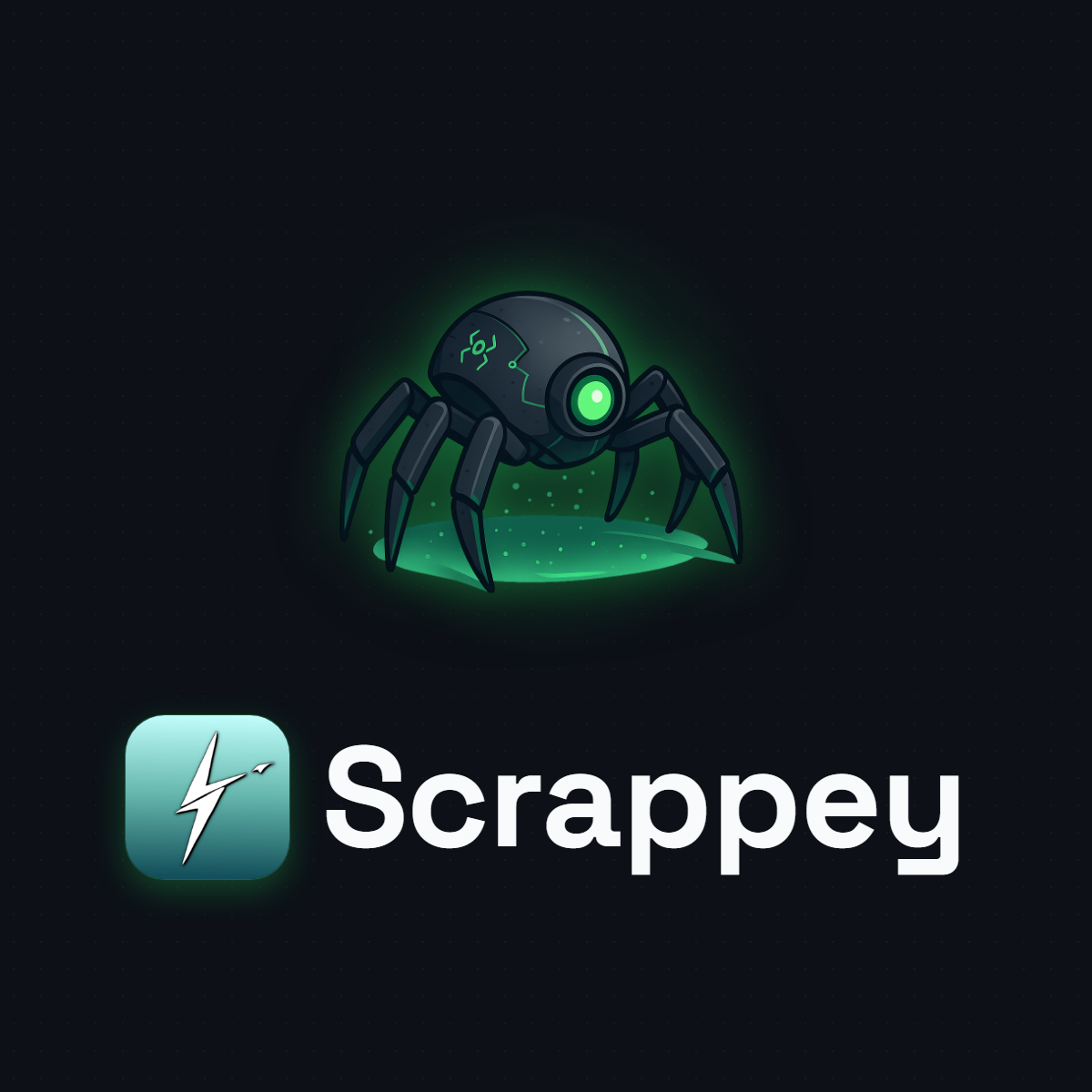 Scrappey Logo — square creative, 1200×1200