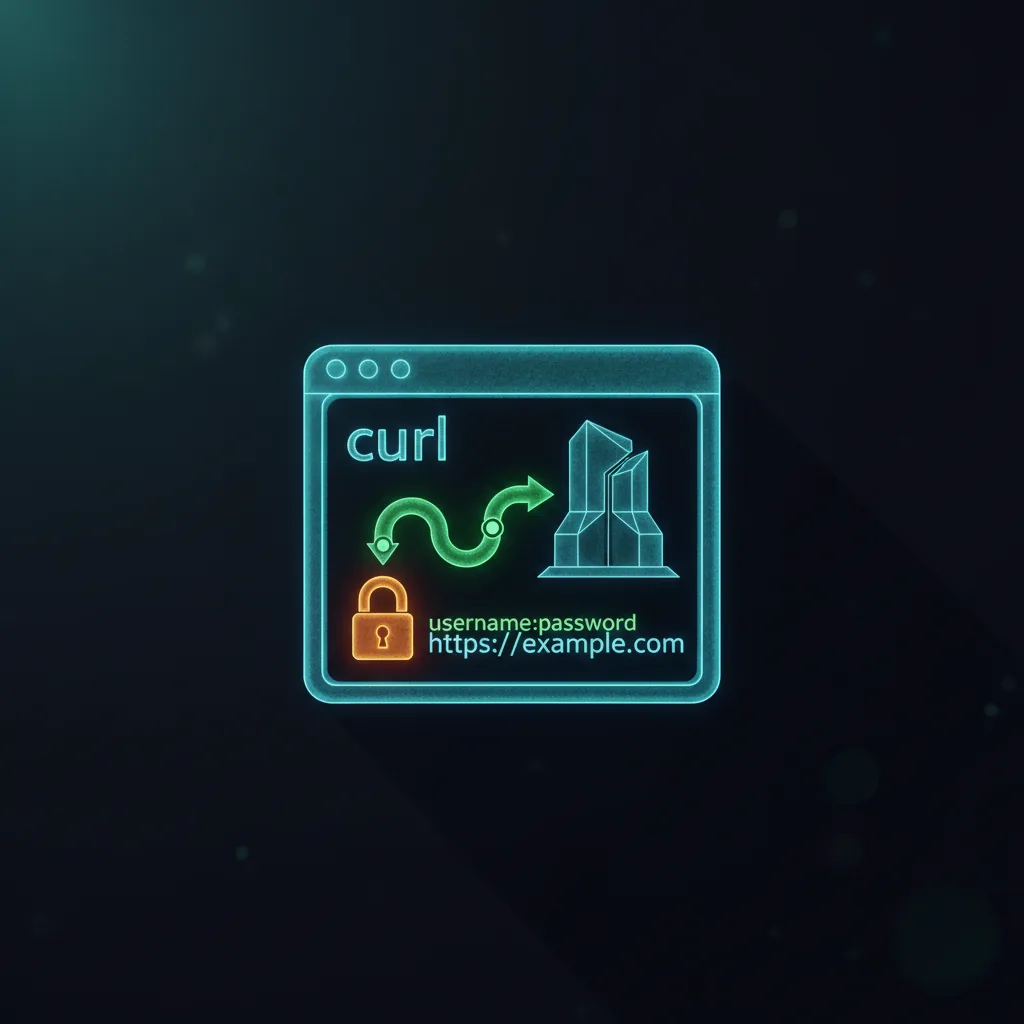 How to Send Basic Auth Credentials with curl — conceptual illustration