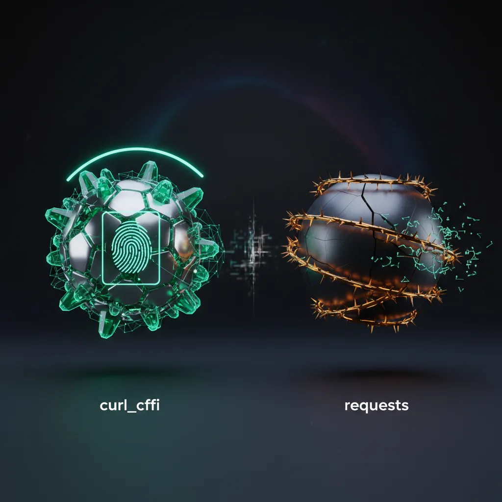 curl_cffi vs requests in Python — conceptual illustration