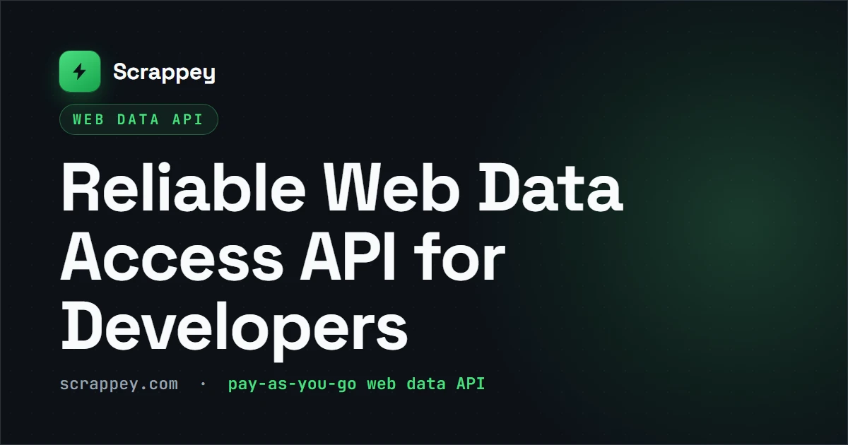 Scrappey web data API
